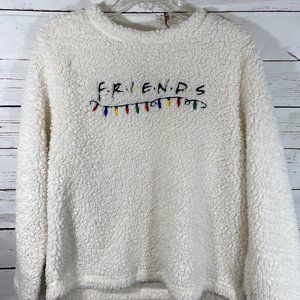 Friends ~ The Television Series Winter White Sherpa Pajama Top NWOT Size Small